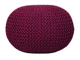 Robert - pouf - bordeaux - plastique recyclé - Ø 55cm